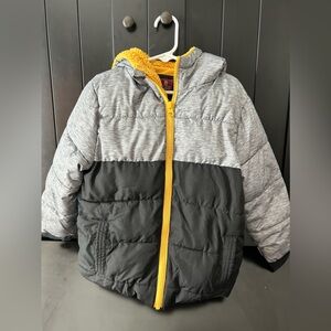 Swiss Tech Boys yellow and gray puffer jacket 4